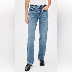 NWT Reformation Greer Mid Rise Straight Jeans